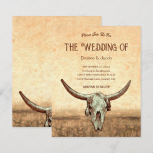 Budget Western Rustic Land Bull Skull