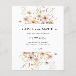 BUDGET Whimsic Rustic Meadow Wildblomma Bröllop