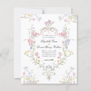 BUDGET Whimsical Rococo Blommig Krönings Hochzeit