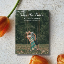 Budget Whimsical Script Foto Spara Datumet
