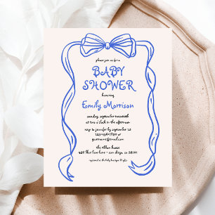 Budget Whimsiky Quirky Blue Bow Boy Shower