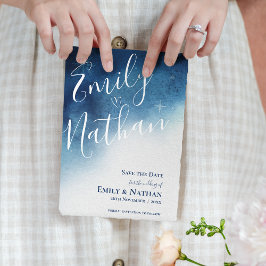 Budget Whimsique Blue White Snowflake Bröllop