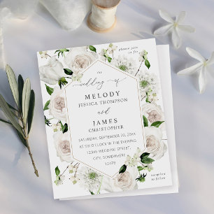 Budget White Blommigt Bröllop