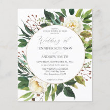 Budget White Blommigt & Greenery 2 Bröllop