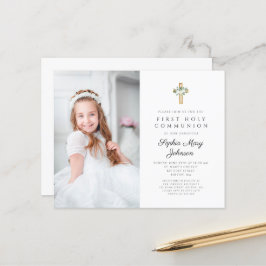 Budget White Blommigt Kor Photo First Communice