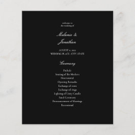 Budget White Elegant bröllop Ceremony - Black Flygblad