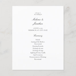Budget White Elegant bröllop Ceremony Flyer