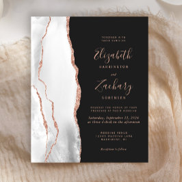 Budget White Grått Ro Guld Agate Mörk Bröllop