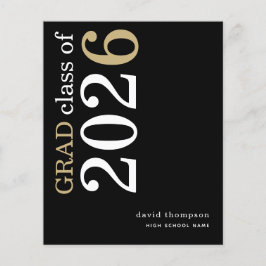 Budget White Guld Text 2025 Grad-meddelande