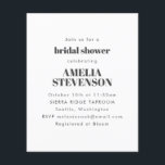 Budget White Minimalist Inbjudningskort för möhipp<br><div class="desc">Budget White Minimalist Inbjudningskort för möhippan</div>