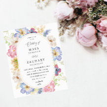 Budget White Rosa & Lila Blommigt Bröllop