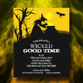 Budget Wicked Witch Silhouette Halloween-Inbjudnin