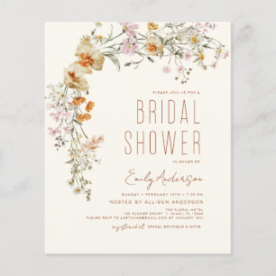 Budget Wildblomma Möhippa Boho Flygblad