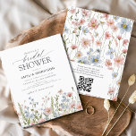 Budget Wildblomma QR-kod Inbjudningskort för möhip<br><div class="desc">Fira bruden som ska bli med en Garden Vintage Inbjudningskort för möhippan. Med mjuka toner och delikata accenter för blommigt fångas den här designen upp charmen från en tidlös trädgård firande. Med vintage-inspirerad information och elegant-typografi anger inbjudan tonen för en sofistikerad och säker möhippa. Perfekt för utomhus- eller trädgårdsinriktade möten,...</div>