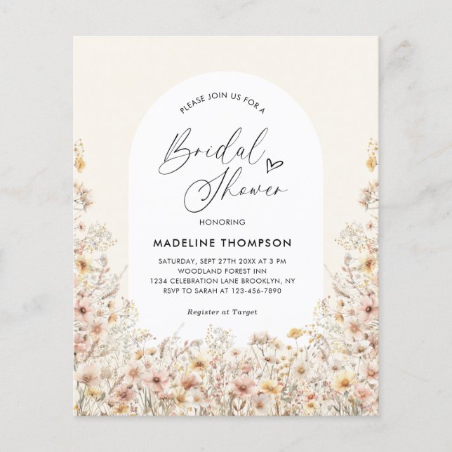 BUDGET WildblommArch Heart Script-Möhippa (Framsida)