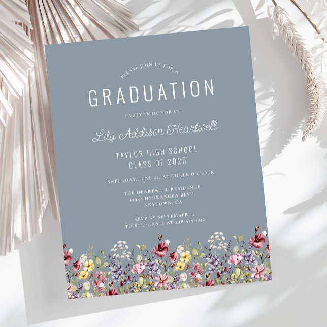 Budget Wildblommor Dusty Blue-Studentfest (Skapare uppladdad)