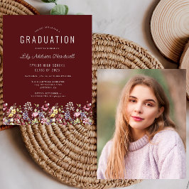 Budget Wildblommor Photo Burgundy Grad Party