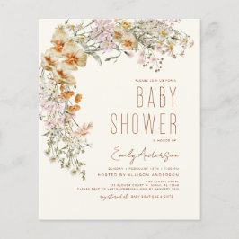 Budget Wildflower Boho Baby Shower Terrakotta