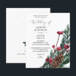 Budget Winter Berries & Gräs Greenery Bröllop<br><div class="desc">** SATIN PAPPER ÄR PAPPERT. UPPGRADERA PAPPRA FÖR EN TEKNIKER, PAPPERT KORT. HAR ETT ALTERNATIV FÖR ENVELOPES. *** Spara pengar på inbjudningar med denna mindre inbjudan som har ett alternativ för kuvert. Hämta redot till fantastisk med din inbjudan till Winter Berries & Gräs Greenery Wedding. Vill du ha ett större...</div>