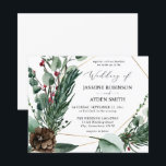 Budget Winter Berries & Gräs Greenery Bröllop 2<br><div class="desc">** SATIN PAPPER ÄR PAPPERT. UPPGRADERA PAPPRA FÖR EN TEKNIKER, PAPPERT KORT. HAR ETT ALTERNATIV FÖR ENVELOPES. *** Spara pengar på inbjudningar med denna mindre inbjudan som har ett alternativ för kuvert. Hämta redot till fantastisk med din inbjudan till Winter Berries & Gräs Greenery Wedding. Vill du ha ett större...</div>
