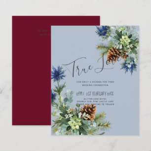 BUDGET Winter Blue Thistle Eucalyptus Bröllop