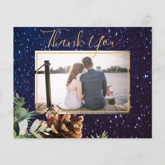 BUDGET Winter Eucalyptus Gräs Cones Bröllop Flygblad (Framsidan)