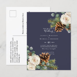 BUDGET Winter Eucalyptus Gräs Cones Bröllop Vykort