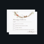 Budget Winter Gräs Berries Festive Bröllop OSA<br><div class="desc">Ett budgetmässigt prist pappert alternativ. Kuvert är ett valfritt extra. En elegant gren av löv,  gräs och bär ligger längst upp. Anpassa texten enkelt.</div>