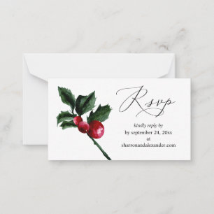 Budget Winter Holly Berry 2SM Meal OSA Note Anteckningskort