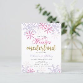 Budget Winter Onederland 1:a födelsedag Rosa Snö