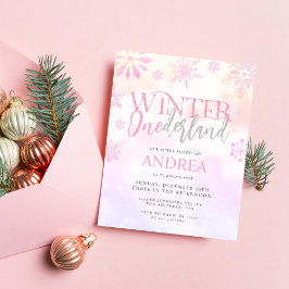 Budget Winter ONEderland Rosa Girl Girl 1th Birthd