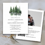 Budget Winter-skog - inbjudan till QR-kodbröllop f<br><div class="desc">Budgetvänlig enkel och modern inbjudan till skogsbröllop i gräs under vintern. Anpassa den här eleganten och en mångsidig inbjudan med ditt favoritfoto. Glöm inte att lägga till en länk till webbplatsen - den konverteras automatiskt till en QR-kod.</div>