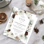 Budget Winter White Blommigt & Gräs Julafton eller<br><div class="desc">** SATIN PAPPER ÄR PAPPERT. UPPGRADERA PAPPRA FÖR EN TEKER-PAPPER. HAR ETT ALTERNATIV FÖR ENVELOPES. *** Spara pengar på inbjudningar med denna mindre inbjudan som har ett alternativ för kuvert. Få dina gäster upphetsade över din jul- eller Helgdag-händelse med dina inbjudningar till Winter White Blommigt & Gräs Julafton eller Julfest...</div>