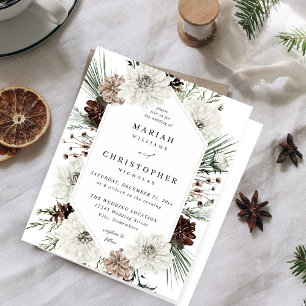 Budget Winter White Blommigt & Gräs Julafton eller