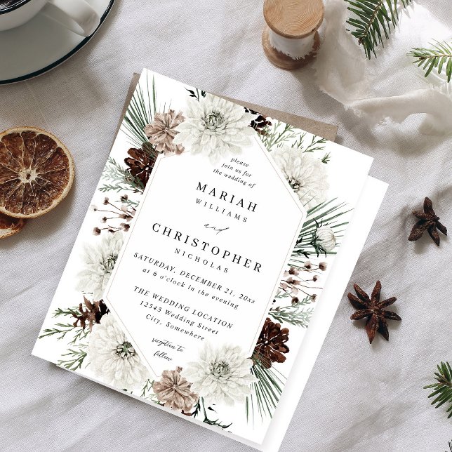Budget Winter White Blommigt & Gräs Julafton eller (Skapare uppladdad)
