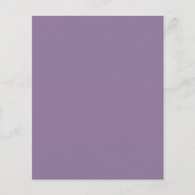 Budget Wisteria Lila Bröllop Enkel Monokrom Flygblad (Framsidan)