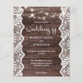 Budget Wood Snöre String Ljus Bröllop Flyer
