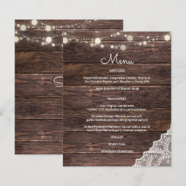 Budget Wood, Snöre, String Ljus Menu