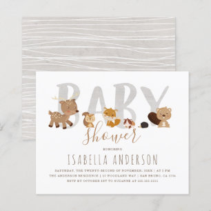 Budget Woodland Animals Kön Neutral Baby Shower