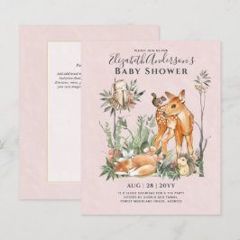 BUDGET Woodland Animals Pojke Girl Shower INV s