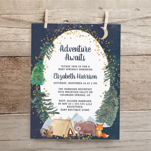 Budget Woodland Night Himlar Baby Sprinkle (Skapare uppladdad)