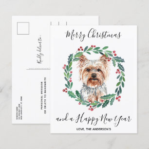 Budget Yorkshire Terrier Hund Jul Postkort