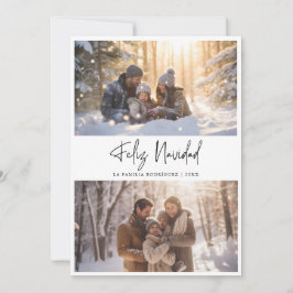 Budgeta Feliz Navidad Spanskt julfoto Julkort