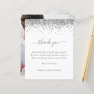 Budgeta Silver Glitter fotot Bröllop Tack
