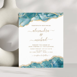 Budgetagate Turcoise Teal Guld Bröllop