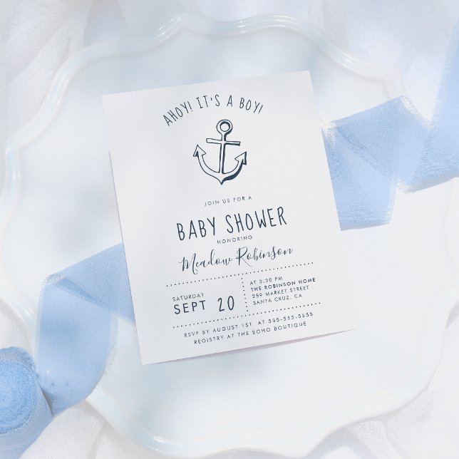 Budgetahoj! Det är en pojke! Nautical Baby Shower (Skapare uppladdad)