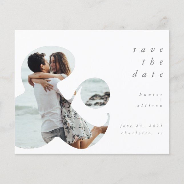 BUDGETAMpersand | Spara datuminbjudan Flygblad (Framsidan)