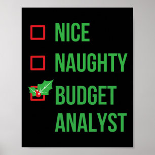 Budgetanalytiker Funny Pajama julgåva Poster