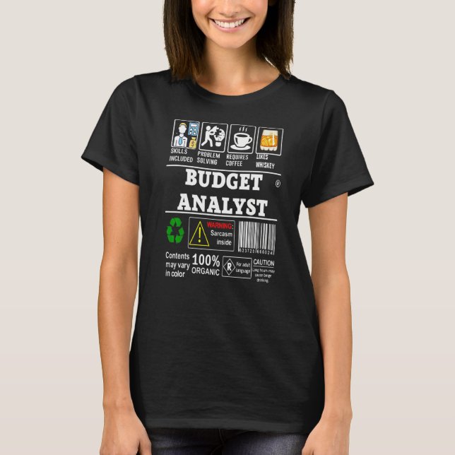 Budgetanalytiker har bland annat svarat på problem t shirt (Framsida)