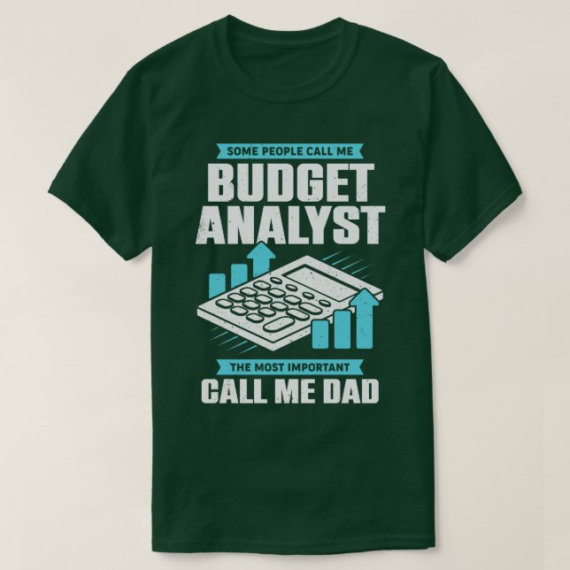 Budgetanalytiker Pappa Far Gift T Shirt (Design framsida)